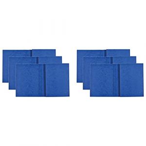 COUTAL Lot de 6 Protèges Cahier"Ecolier" 18 x 22 cm Carte Lustrée 2 grands Rabats Bleu (Stock Bureau Maison Bien-être, neuf)