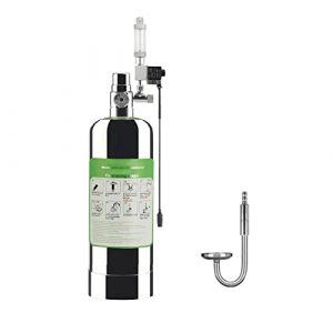 Ailgely Kit de générateur de CO2 5 l pour double aquarium en acier inoxydable CO2 avec électrovanne diffuseur à bulles, réacteur de dioxyde de carbone pour aquarium végétal (BevyInfor, neuf)