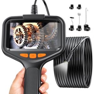 Lovcoyo 4.3" Camera Endoscopique, 1080 HD Camera Inspection Canalisation avec 8 LED Réglables,IP67 Étanche Endoscope Industriel Caméra, Caméra Endoscopique 16.5FT/5M, 2600mAh (ALEKSANDRS RAUBS, neuf)