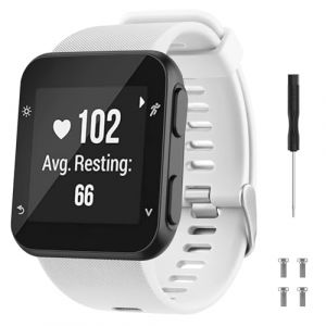Oumida Bracelet pour Garmin Forerunner 35 / Approach S10, Sport Silicone Souple Bracelet Compatible avec Garmin Forerunner 35 / Approach S10, Blanc (PanShiYunDong, neuf)