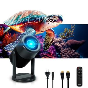 METRONIC 475350 Vid&eacute;oprojecteur Portable connect&eacute; WiFi Bluetooth Haut-Parleur Int&eacute;gr&eacute;s pour Jeux Vid&eacute;o, Films, Pr&eacute;sentation - Puissant Projection jusqu'&agrave; 5m avec T&eacute;l&eacute;commande - Noir (METRONIC STORE, neuf)