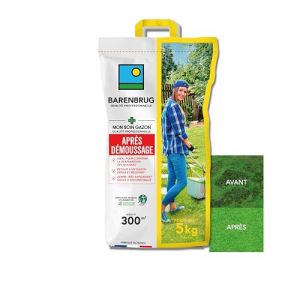 BARENBRUG - Soin Après Démoussage - Limite Réapparition Mousses - Gazon Dense et Résistant - Germe Très Rapidement - Semences avec Enrobage - Fabriqué en France - 5KG (Barenbrug, neuf)
