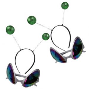 VALICLUD 2ensembles Serre-t&ecirc;te Avec Antennes Lunettes De F&ecirc;te Fantaisie Accessoires De Cosplay Pour D&eacute;guisement Serre-t&ecirc;te Adulte Lunettes De Soleil Arc-ciel (Sudersana, neuf)