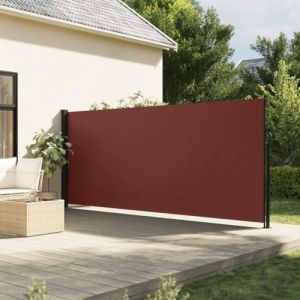 Festnight Auvent lat&eacute;ral r&eacute;tractable 160x500 cm Store Brise Vue Jardin Retractable Store lat&eacute;ral Enroulable Brise Soleil Paravent Exterieur Opaque-Marron-160 x 500 cm (yeyetee, neuf)