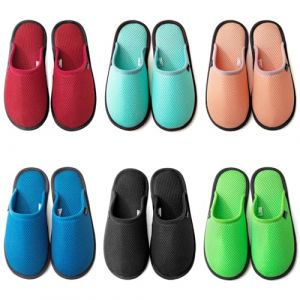 GURGER Chaussons Invit&eacute;s Lavable en Machine Antid&eacute;rapant Pantoufles de Maison H&ocirc;tel Spa Voyage, Lot de 6 (SUPERW, neuf)