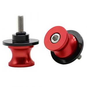 Universel Moto CNC Aluminium M6*1,5 Diabolos Vis du Bras Oscillant pour YZF R1 R3 R6 R25 R125 R1000 R6S MT-01 MT-03 MT-09 MT-10 RSV4 RSV4 R (Rouge) (MZ-STORE, neuf)