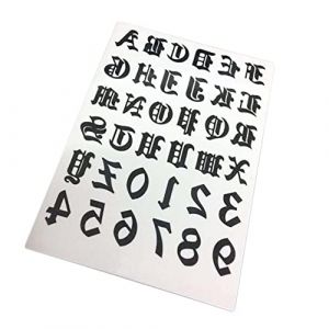 faux tatouage， Tatouages ​​temporaires, 3 feuilles d'autocollants de tatouage temporaire Alphabet, Kit de tatouage de nom, police artistique, lettres anglaises &agrave; faire soi-m&ecirc;me, faux tatouage (YTBHSHXZ, neuf)
