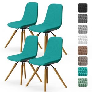 Dioxide Housse de Chaise de Salle à Manger 4PCS, Housse pour Chaise Cuisine Extensible, Couvre Chaise Moderne Lavable, Décor de Cuisine Maison(Bleu) (Taxixing, neuf)