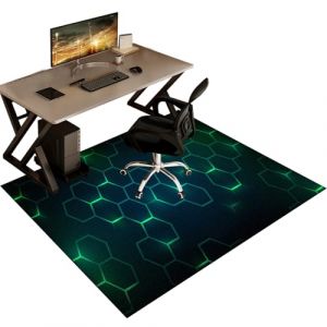 QYJBOUU Tapis Gaming Sol pour Chaises &agrave; roulettes, Tapis Protection Sol Chaise Bureau Gaming Antid&eacute;rapant Tapis de Sol pour Bureau Plancher de Bois, Tapis de Protection en carrelage 100 x 120 cm (QYJBOUU, neuf)