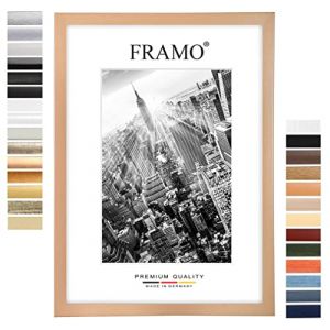 FRAMO35 80x100 Cadre Photo (Hêtre), Cadre en Bois MDF de 35 mm de Large avec vitre en Verre synthétique incassable et Anti-reflet et paroi arrière Stable (Framecenter24_online, neuf)