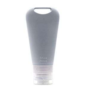 Bouteille de voyage en silicone anti-fuite rechargeable, petite bouteille vide de voyage pour shampooing, 90 ml, porte-bouteille de voyage en silicone (Diaxing, neuf)