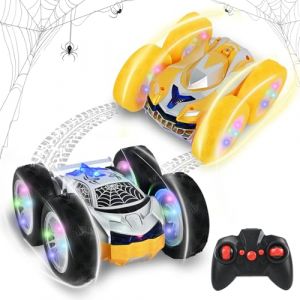 PATEMZON Voiture T&eacute;l&eacute;command&eacute;e, Voiture Radiocommand&eacute;e, Araign&eacute;e Monster Truck T&eacute;l&eacute;command&eacute; Double Face, 360&deg;Rotation Rechargeable RC Car Tout Terrain, Cadeau pour Gar&ccedil;on Fille 4 5 6 7 8 Ans (Argent) (Passionor Trade Kft., neuf)