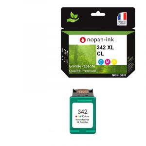 342XL fabriqu&eacute; en France, 1 Cartouche d'encre reconditionn&eacute;e pour HP 342 XL Couleur C9361EE Compatible Photosmart 2570 2575 2710 8150 C3180 C4180 D5160 DeskJet 5440 6310 Officejet 6315 PSC 1510 (JOPIVEMA, neuf)