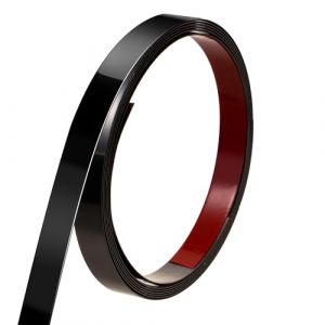 Moulure de garniture murale en acier inoxydable, garniture m&eacute;tallique autocollante flexible &agrave; d&eacute;coller et &agrave; coller pour cadre de miroir, artisanat et d&eacute;coration de la maison 2 cm x 5 m (Luoluo Wonderful Store, neuf)