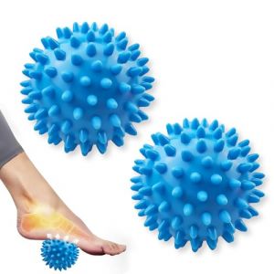 Balle de Massage Set, 2 Pi&egrave;ces Boule H&eacute;risson, Boule Myofasicale, Pour Massage du Dos, Des Jambes, Des Pieds et Des Mains Muscle Relax, Bleu (UNIHOCING, neuf)