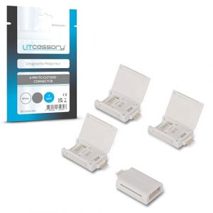 Litcessory Connecteur 6 Broches &agrave; Extr&eacute;mit&eacute; Coup&eacute;e Connecteur pour Philips Hue Lightstrip Plus (Lot de 4, Blanc - MICRO 6-BROCHES V4 / Solo Lightstrip) (Litcessory EU, neuf)