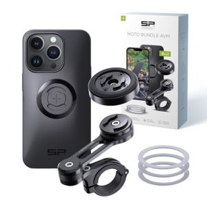 SP CONNECT Support de téléphone Portable Moto avec Module Anti-Vibrations | SPC+ | pour iPhone 14 Pro Support téléphone Portable pour Moto, vélo, cyclomoteur, Scooter (SP United, neuf)