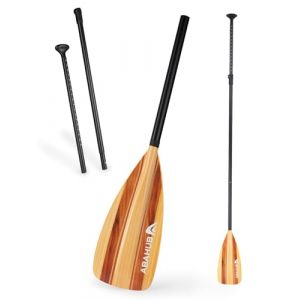 Abahub Pagaie Paddle Aluminium Pagaie Paddle Rame R&eacute;glable L&eacute;ger pour Paddleboard, T&eacute;lescopique 173-213cm avec Rev&ecirc;tement PU Plastique Nylon Lame Noir/Bleu/Vert/Orange (Abahub EU, neuf)