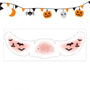 Stickers pour les yeux de maquillage spooky - autocollants pour visage en papier, tatouage d'empreinte &agrave; main de la Halloween imperm&eacute;able, look de costume adh&eacute;sif | Party Face Art for Kids (chzang, neuf)