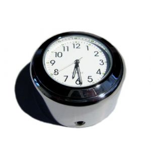 Time 4 Bikes Enfield&reg; &Eacute;crou &agrave; tige de billette lisse avec horloge (cadran blanc) (Time 4 Bikes, neuf)