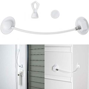 Verrou de sécurité pour enfants, avec verrou magnétique, 1 x Clé, pour Placards, Armoires, Réfrigérateurs et Congélateurs, Sécurité dans la Maison, Adhésif, Sans traces, Sécurité pour Bébés, blanc (Your Day Mate, neuf)