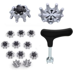 Changyeah Lot de 20 crampons pour chaussures de golf + 1 cl&eacute; &agrave; crampons de golf - Pointes de rechange faciles &agrave; changer - Chaussures de golf universelles antid&eacute;rapantes (guizhoulailierdianzishangwuyouxiangongsi, neuf)