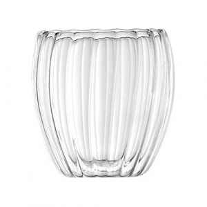 Tasses &agrave; Caf&eacute; en Verre &agrave; Double Paroi, Tasses &agrave; Th&eacute; au Lait &agrave; Rayures de 250 Ml/350 Ml/450 Ml, Tasses en Verre Isol&eacute;es Transparentes pour Boissons Chaudes et Froides, Cappuccino, Latte,(250ML) (Doubleli-Tengrui, neuf)