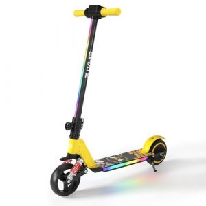 Trottinette électrique pour Enfants de 6 à 14 Ans, écran LED,lumières Arc-en-Ciel, Pliable Trottinette Electrique,autonomie de 5 à 8 Miles, Trottinette électrique Enfants (Jaune) (shenzhenchengyi, neuf)