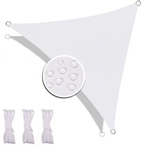 Redfire Voile d'Ombrage Triangle 3X3X3M, Résistance aux Déchirures Voile Imperméable pour Pergola Extérieure Protection Solaire Différentes Tailles Compris Corde Fixation pour Jardin Blanc (Redfire-EU, neuf)