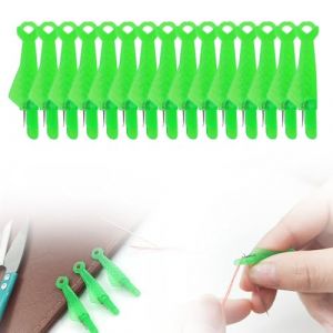 Enfile-Aiguilles, Accessoires Couture Aiguilles Couture Enfile Aiguille Machine à Coudre Plastique DIY Enfile-Fil, Passe Fil Couture pour Coudre à Main & Quilting Craft (Vert 15 Pcs) (LUSIUS, neuf)