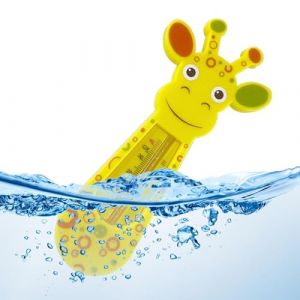 Thermomètre de bain pour bébé – Thermomètre flottant pour bain de bébé girafe, thermomètre de température de bain pour bébé girafe mignon, thermomètre numérique LCD à eau, jouet de bain flottant porta (Jinxiae, neuf)