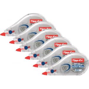 Tipp-Ex Mini Pocket Mouse Lot de 6 stylos correcteurs jetables (allpremio, neuf)