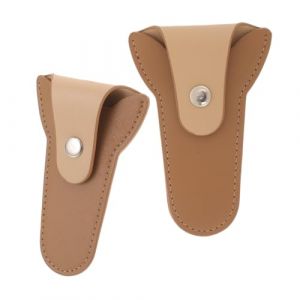 Mikinona 2 Pi&egrave;ces Coupe-ongle Porte-ciseaux Pour &Eacute;tuis &agrave; Ciseaux Pour Coiffeurs Stylists Shear Solder &agrave; Coiffure Ciseaux Portables Support De Cisaillement Cas De Cisailles Cuir Coffee (Dawn Cedar, neuf)