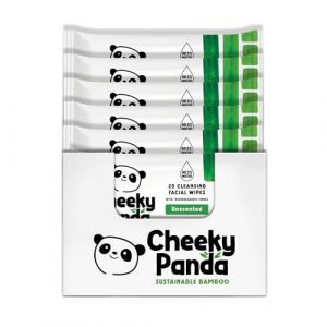 The Cheeky Panda Bambou Lingettes Nettoyantes Visage | Sans Parfum | 6 Paquets de 25 Lingettes Nettoyantes | Demaquillage Visage et D&eacute;maquillant Yeux (HYT GLOBAL, neuf)