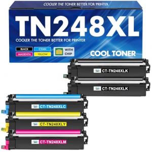 TN248XL TN248 MFC-L3760CDW Toner 5-Pack Compatible pour Brother TN-248 TN-248XL TN-248CMYK MFC-L3740CDW DCP-L3560CDW MFC-L3740CDWE MFC-L8390CDW HL-L3240CDW HL-L32220cwe DCP-L3520cdw (Origin EU, neuf)