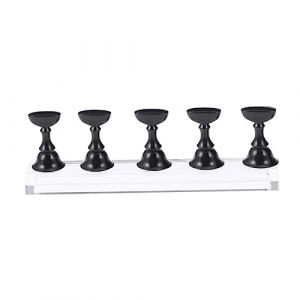 DRESSOOS 6 Pièces faux présentoir à ongles accessoires de nail art pratique des ongles porte-ongles pour peindre les ongles étagère d'affichage d'art d'ongle étagère à bouts d'ongles Black (Mingsyue, neuf)