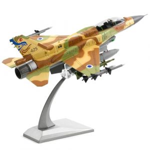 NUOTIE F-16 Fighting Falcon 1/72 Kit de Mod&egrave;le d'avion en M&eacute;tal Moul&eacute; sous Pression Mod&egrave;le de Pr&eacute;-Construction d'avion en Alliage de Chasseur Multir&ocirc;le avec Support (F-16I-Isra&euml;l) (GKbox, neuf)