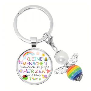 OHREN Porte-clés Ange DIY, Porte-clés Ange Gardien, Ange Gardien Baptême, Pendentif Perle Ange, Mariage Baptême Garçon (whyqiqi, neuf)