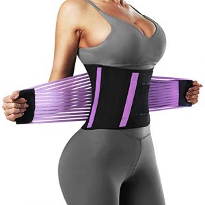 FEimaX Ceinture de Sudation Abdominale pour Femme Homme Ceinture Amincissante Sauna Gaine Ventre Plat Corset Minceur Serre Taille Soutien du Dos et Lombaire pour Fitness Sport (XXL, Violet) (Feiluo, neuf)