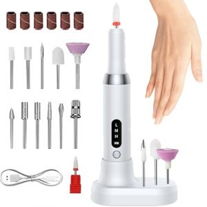 Lime à ongles électrique – Perceuse à ongles sans fil 3 modes, machine électrique de soin des ongles sans fil | Machine électrique de perceuse à ongles de lime à ongles avec 12 forets, Machine portati (zilent, neuf)