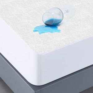 Flowen Prot&egrave;ge Matelas 160x190 cm Al&egrave;se Impermeable Drap Housse en Coton et Microfibre Protection Lit pour Adulte et Bebe pour Incontinence Anti-Acarien Couvre-Matelas Pipi Lavable en Machine (Flowen FR, neuf)