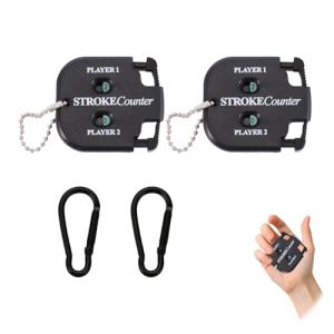 2 Pi&egrave;ces Compteur de Score de Golf, Compteurs de Score Portables de Main de Golf Mini Compteur de Point de Golf Carr&eacute; 2 Joueurs avec Porte-cl&eacute;s pour Diff&eacute;rents Types de Comp&eacute;titions et de Jeux (Dailiankeji, neuf)