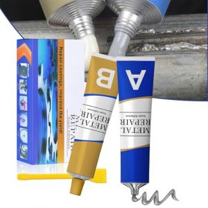 P&acirc;te R&eacute;paration en M&eacute;tal,Soudure &agrave; Froid Metal,Magic Welding Glue 100g AB Glue,Colle Metal Extra Forte,Soudure Magique Colle, Colles &Eacute;poxy M&eacute;tal,pour R&eacute;servoirs Carburant,Plomberie (Seaneene, neuf)