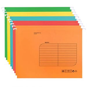 Lot de 25 Dossiers Suspendus A4 avec Onglets et Cartes Pour Bureau, école(Couleur Mixte) (long zi mao yi, neuf)