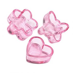 WRITWAA 3 Pi&egrave;ces Coupelle Pour Nail Art Forme De C&oelig;ur, Fleur Et Motif Ail&eacute; Pot Pour Trempage Des Ongles Et Monom&egrave;re Liquide Acrylique Accessoire Pour Manucure (Saieli, neuf)