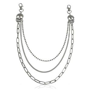 Cha&icirc;ne de Pantalon Gothique Punk, Cha&icirc;ne De Jean Punk Chaine Portefeuille Cha&icirc;ne de Jean pour Hommes et Femmes, Adapt&eacute;e pour Jeans et Manteaux, Costume Carnaval Homme (ROBFLOR MARKET CARS, neuf)