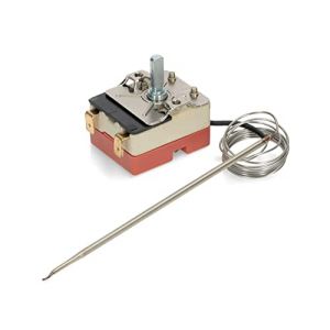 CG94 - Thermostat universel pour four électrique | Régule la température 50°-290° | Sonde 127mm Ø 4mm, 2 contacts, corail, universel (CG94 STORE ITALIA, neuf)