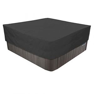 Housse De Protection Carrée Imperméable En Tissu Oxford 420D Pour Spa Extérieur,Bache Pour Bain À Remous Carrée De Jardin, Imperméable, Anti-poussière Et Résistante Aux UV-Black Noir||218x218x50cm (shangmaodian(Livraison rapide en 7 à 14 jours), neuf)