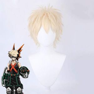 Anime mon héros académique Bakou pas de héros Bakugou Katsuki Bakugo Cosplay perruque courte perruque synthétique fête Cosplay Costume perruques (good stuff A, neuf)