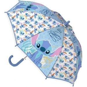 CORIEX Parapluie STITCH - Parapluie long dôme transparent coupe-vent avec ouverture de sécurité (Cadeaux et anniversaire, neuf)